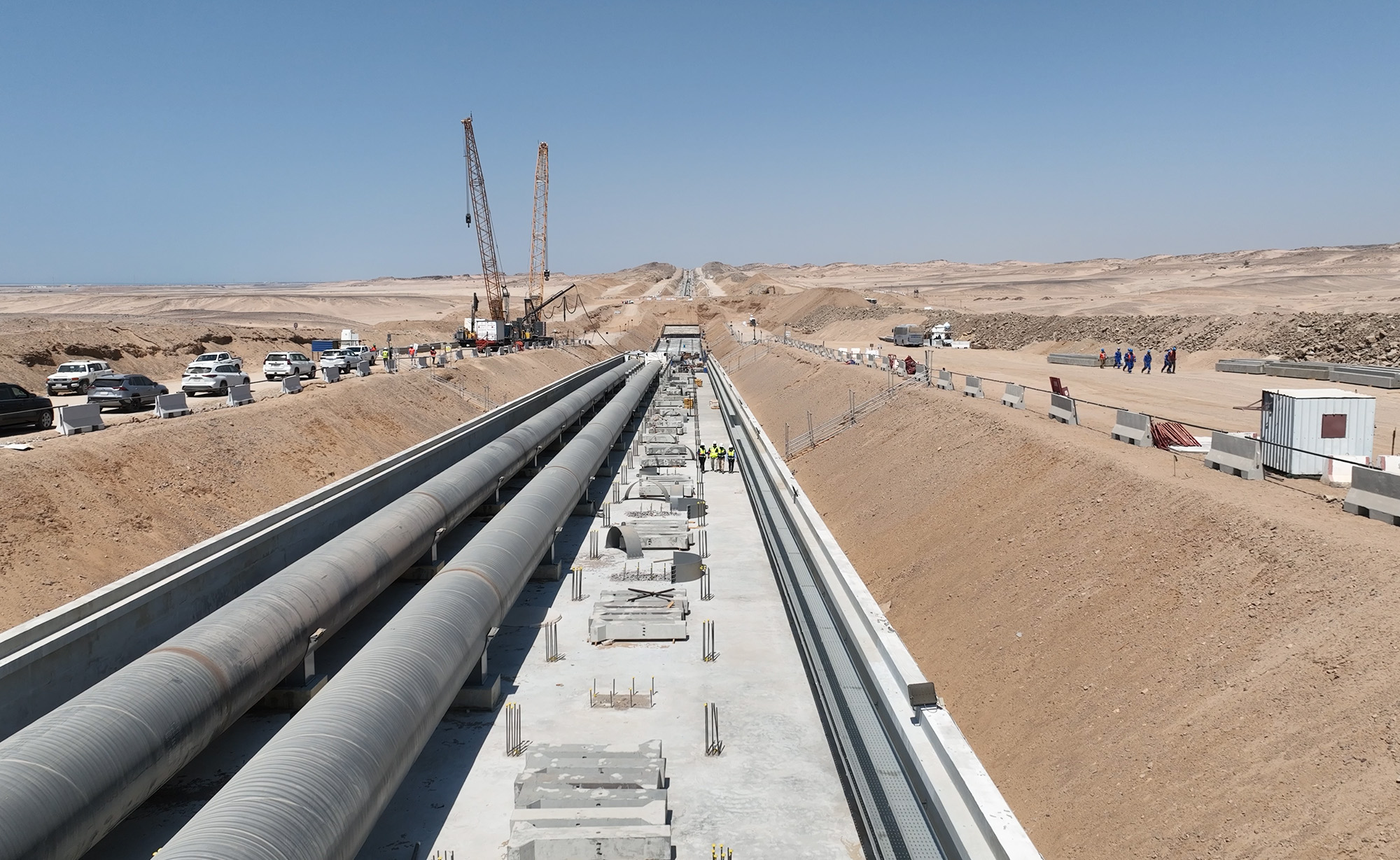 تسليم بنية تحتية حيوية لشبكات المياه في الموعد